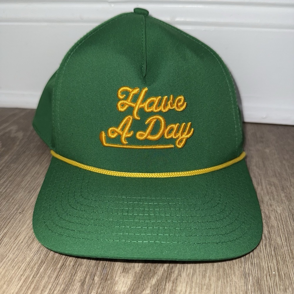 Breezy Golf Have A Day Rope Hat Men's Green SnapBack Performance